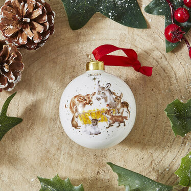 Wrendale Designs Annual Bauble 2024 - Away in a Manger Wrendale Designs Annual Bauble 2024 - Away in a Manger